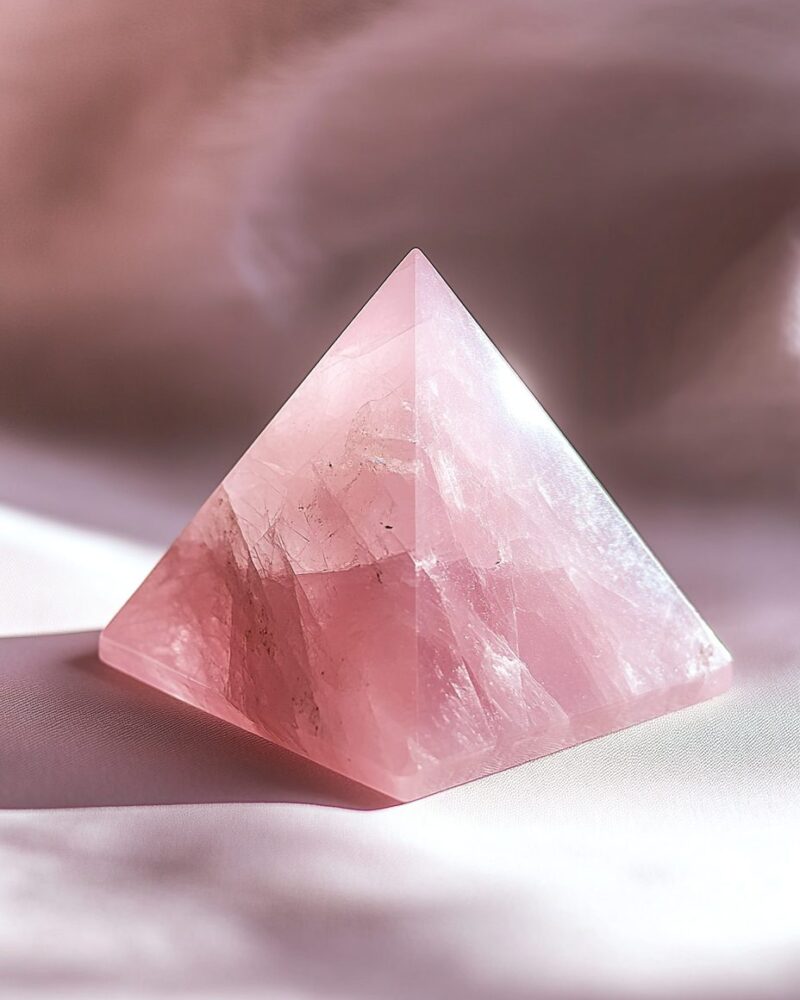Pirámide de Cuarzo Rosa "Amor Universal"